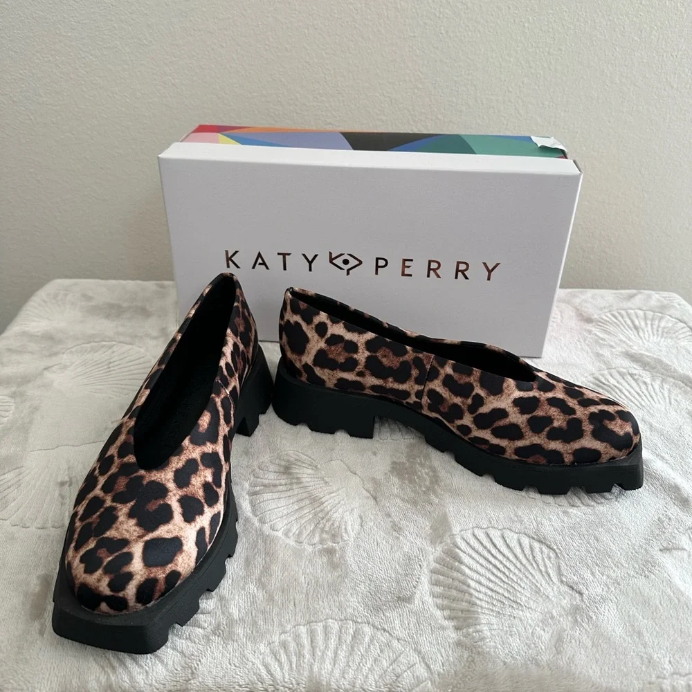 Katy Perry Collections Leopard Print Flats - Brown & Black - Picture 2 of 8